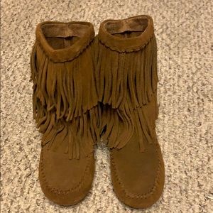 Minnetonka Ankle Fringe Boots